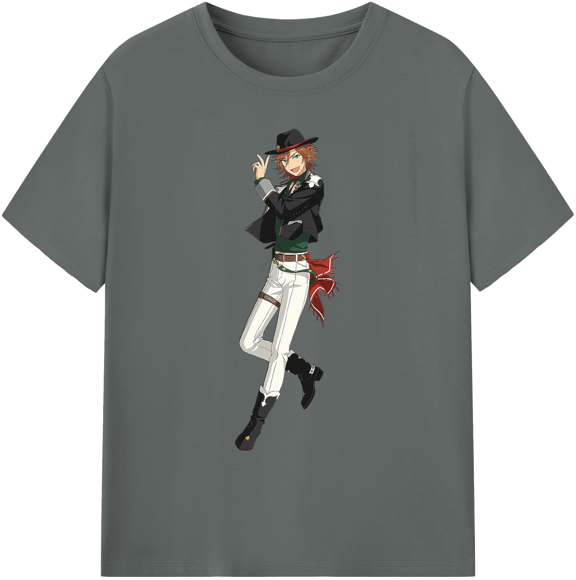 （画像用） あんさんぶるスターズ! Ensemble Stars 綿100％ メンズ半袖Tシャツ｜肌触りやわらか＆通気性